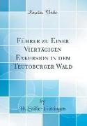 Führer Zu Einer Viertägigen Exkursion in Den Teutoburger Wald (Classic Reprint)