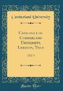 Catalogue of Cumberland University, Lebanon, Tenn