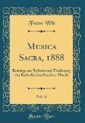 Musica Sacra, 1888, Vol. 21