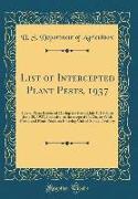 List of Intercepted Plant Pests, 1937