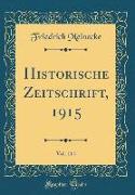 Historische Zeitschrift, 1915, Vol. 114 (Classic Reprint)