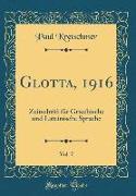 Glotta, 1916, Vol. 7