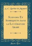 Surnoms Et Sobriquets Dans La Littérature Arabe (Classic Reprint)