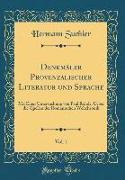 Denkmäler Provenzalischer Literatur und Sprache, Vol. 1