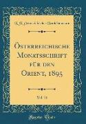Österreichische Monatsschrift für den Orient, 1895, Vol. 21 (Classic Reprint)