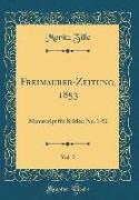 Freimaurer-Zeitung, 1853, Vol. 7