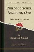 Philologischer Anzeiger, 1870, Vol. 2