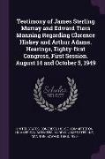 Testimony of James Sterling Murray and Edward Tiers Manning Regarding Clarence Hiskey and Arthur Adams. Hearings, Eighty-first Congress, First Session