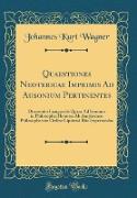Quaestiones Neotericae Imprimis Ad Ausonium Pertinentes