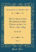 Monatsblatt der Numismatischen Gesellschaft in Wien, 1891-1893, Vol. 2