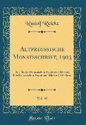 Altpreussische Monatsschrift, 1903, Vol. 40