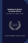 Readings In Modern European History: Europe Since The Congress Of Vienna