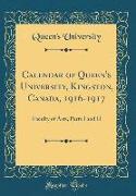 Calendar of Queen's University, Kingston, Canada, 1916-1917