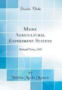Maine Agricultural Experiment Station