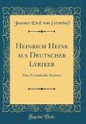 Heinrich Heine als Deutscher Lyriker