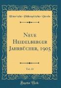 Neue Heidelberger Jahrbücher, 1905, Vol. 13 (Classic Reprint)