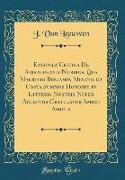 Epistula Critica De Aristophanis Nubibus, Qua Mauritio Beniamin Mendes da Costa Summos Honores in Litteris Nostris Nuper Acceptos Gratulatur Amico Amicus (Classic Reprint)