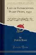 List of Intercepted Plant Pests, 1951