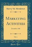 Marketing Activities, Vol. 6