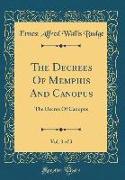 The Decrees Of Memphis And Canopus, Vol. 3 of 3