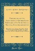 Proceedings of the Association of Ontario Land Surveyors at Its Third Annual Meeting, Since Incorporation