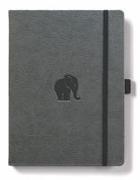 Dingbats A5+ Wildlife Grey Elephant Notebook - Plain