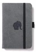 Dingbats A6 Pocket Wildlife Grey Elephant Notebook - Dotted