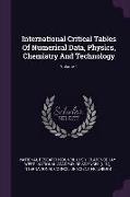 International Critical Tables Of Numerical Data, Physics, Chemistry And Technology, Volume 1