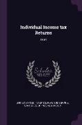 Individual Income tax Returns: 1984