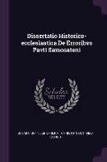Dissertatio Historico-Ecclesiastica de Erroribvs Pavli Samosateni