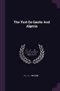 The Test de Gaulle and Algeria