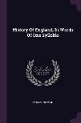 History Of England, In Words Of One Syllable
