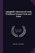 Campbell's Abstract of Creek Freedman Census Cards and Index