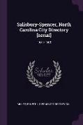 Salisbury-Spencer, North Carolina City Directory [serial]: 1907/1908