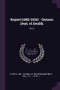 Report (1882-1924) - Ontario Dept. of Health: 1904