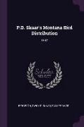 P.D. Skaar's Montana Bird Distribution: 1992
