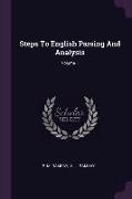 Steps To English Parsing And Analysis, Volume 1