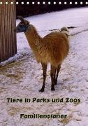 Tiere in Parks und Zoos - Familienplaner (Tischkalender 2019 DIN A5 hoch)