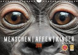 MENSCHEN-AFFEN-KINDER (Wandkalender 2019 DIN A4 quer)