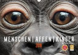 MENSCHEN-AFFEN-KINDER (Wandkalender 2019 DIN A3 quer)