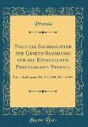 Neuntes Sachregister zur Gesetz-Sammlung für die Königlichen Preußischen Staaten