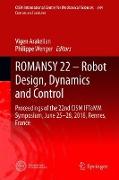 ROMANSY 22 – Robot Design, Dynamics and Control