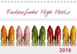 Farbenfrohe High Heels (Tischkalender 2019 DIN A5 quer)
