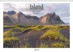 Island: zwischen Wasserfällen und Vulkanen 2019 (Wandkalender 2019 DIN A3 quer)
