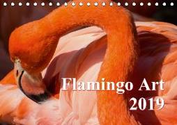 Flamingo Art 2019 (Tischkalender 2019 DIN A5 quer)