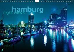 hamburg - night views (Wandkalender 2019 DIN A4 quer)