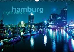 hamburg - night views (Wandkalender 2019 DIN A3 quer)
