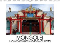 Mongolei - Landschaften und buddhistische Klöster (Wandkalender 2019 DIN A3 quer)