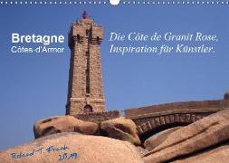 Bretagne - die Côte de Granit Rose, Inspiration für Künstler (Wandkalender 2019 DIN A3 quer)