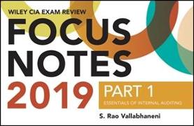 Wiley CIAexcel Exam Review Focus Notes 2019, Part 1